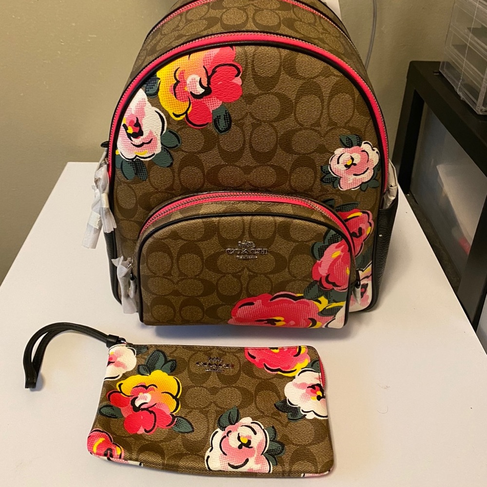 New coach back pack and wristlet